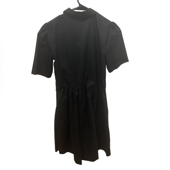 Theory Classic Black Button-Up Dress Cotton Size 4 - Picture 3 of 5